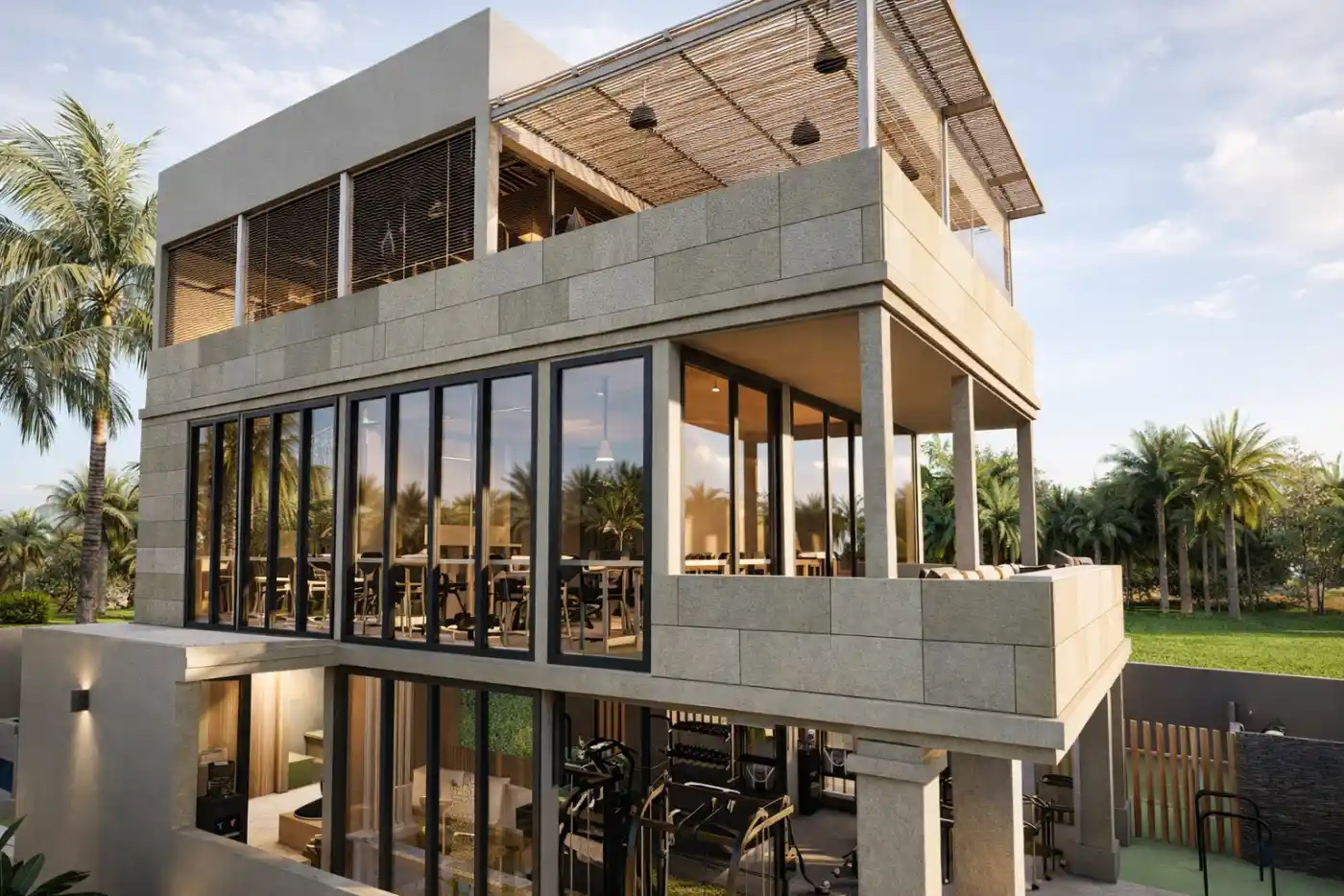 Edificio Nirvana exterior con gimnasio y terraza