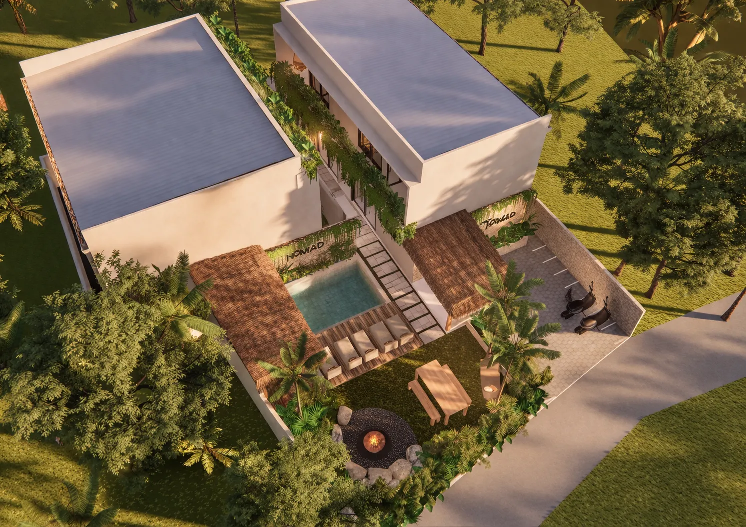 Aerial view of the full Nest by NOMAD complex